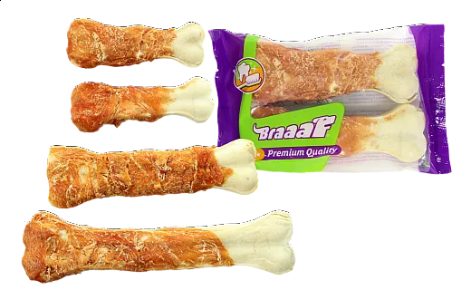 Braaaf Pressed Chicken Bones 125 cm 2 pcs