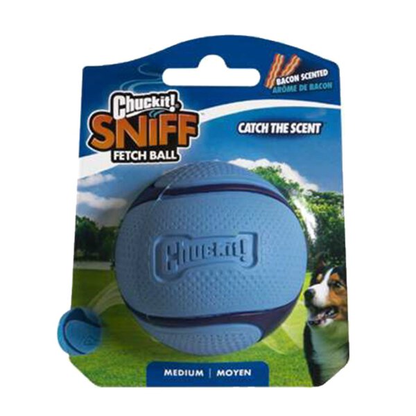 Chuckit Sniff Fetch Ball Bacon MD 1pack