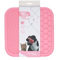 Eat Slow Live Longer Lick Mat Duo L Pink