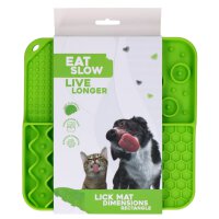 Eat Slow Live Longer Lick Mat Dimensions Rectangle Green