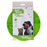 Eat Slow Live Longer Lick Mat Dimensions Circle  Green