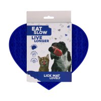 Eat Slow Live Longer Lick Mat Lovely Blue