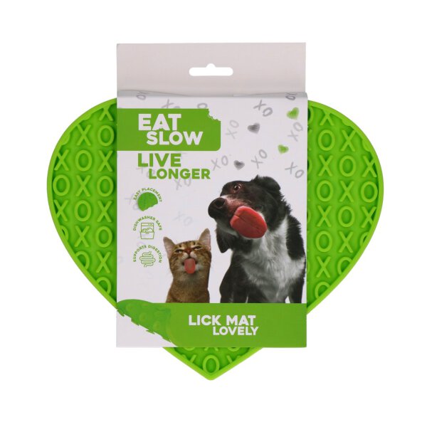 Eat Slow Live Longer Lick Mat Lovely Green