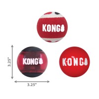 KONG Signature Balls 3pk Assorted Lg