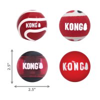 KONG Signature Balls 4pk Assorted Sm