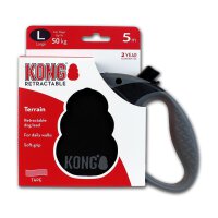 KONG Retractable Leash Terrain Black L 5m50kg