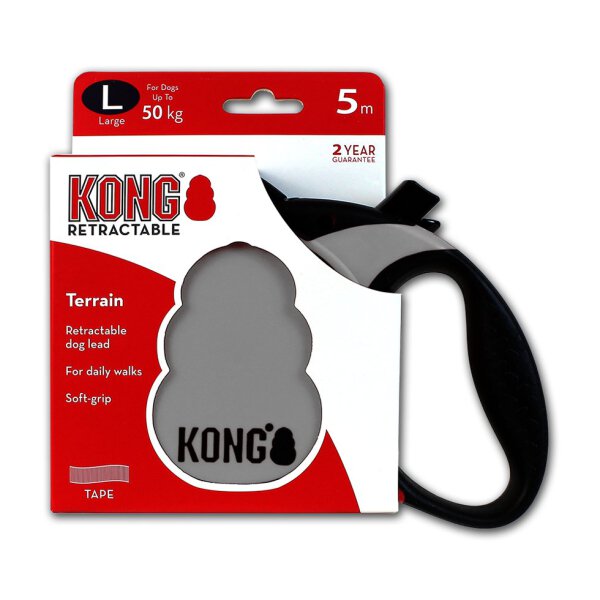 KONG Retractable Leash Terrain Grey L 5m50kg