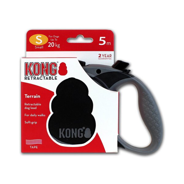 KONG Retractable Leash Terrain Black S 5m20kg