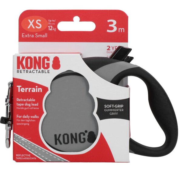 KONG Retractable Leash Terrain Grau XS 3m12kg