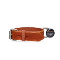 Spotted Pro Lederhalsband Cognac 25x45cm