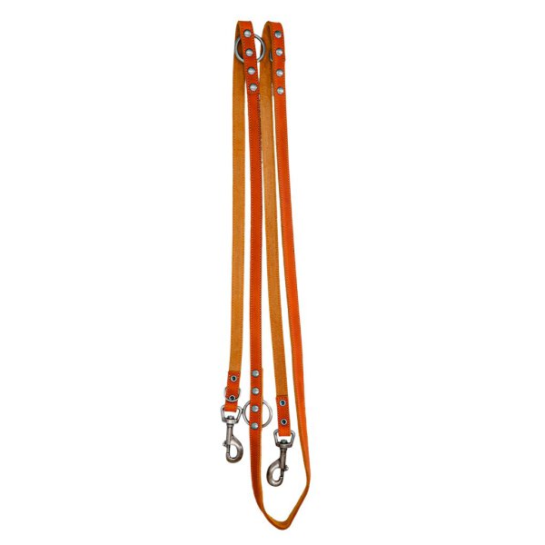 Spotted Pro Leder Trainingsleine Cognac 2x250cm