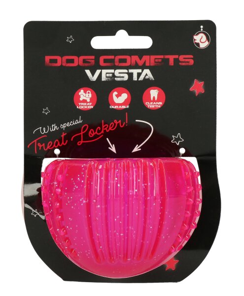 Dog Comets Vesta with Treat Locker Pink