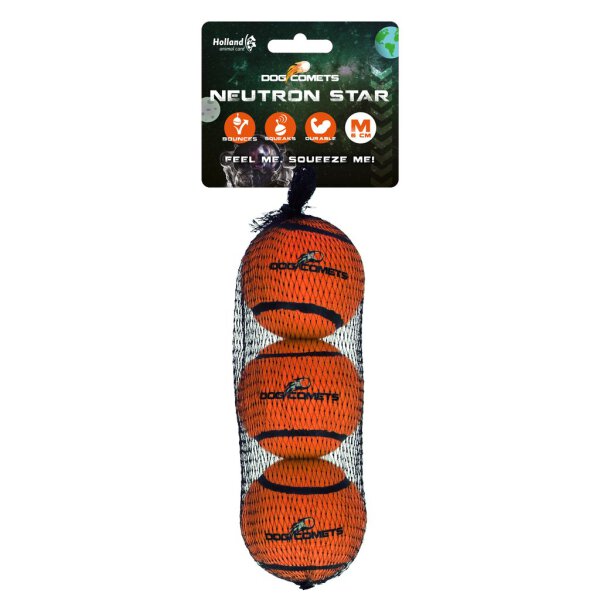 Dog comets Neutron Star Orange 3pc with Squeaker