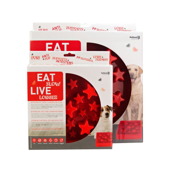 Eat Slow Live Longer Star Red L