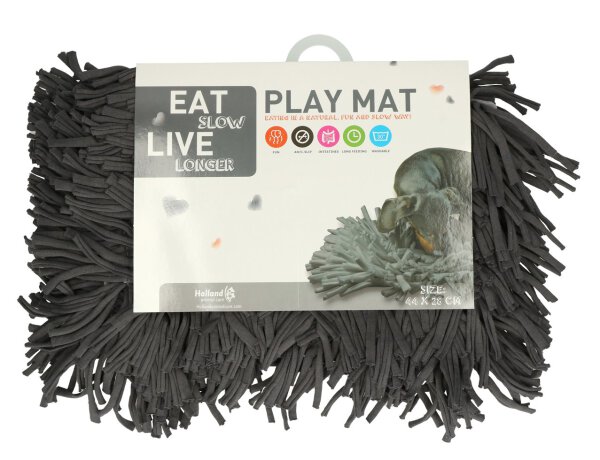 Eat Slow Live Longer Play Mat Grey