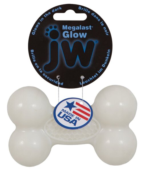 JW Megalast Glow Bone Medium