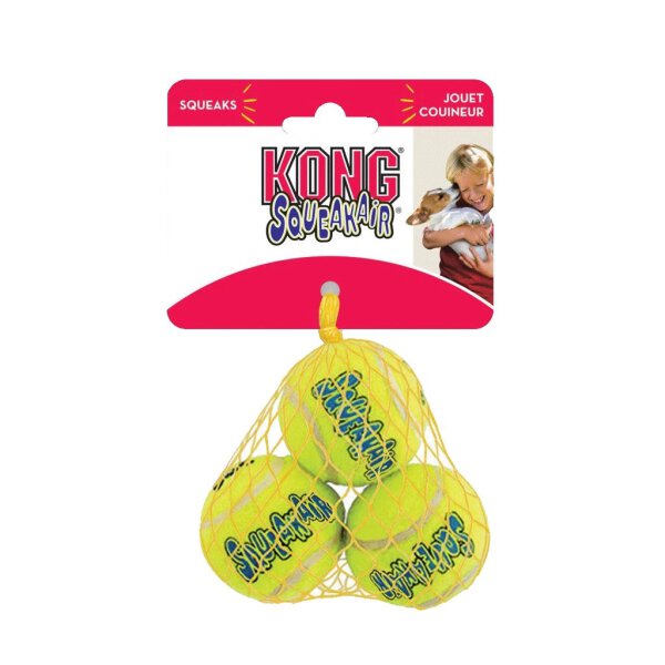 KONG Air Squeaker Tennis Ball XS 3 pcs