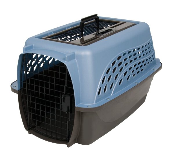 Petmate 2 Door Top Load Kennel S Blue