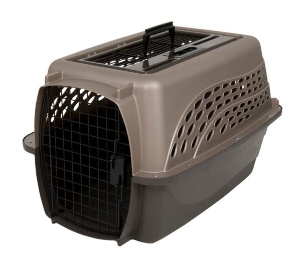 Petmate 2 Door Top Load Kennel S Brown