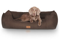 Knuffelwuff Hundebett Dreamline aus Velours XXL 120 x 85cm Braun