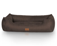 Knuffelwuff Hundebett Dreamline aus Velours XXL 120 x 85cm Braun