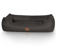 Knuffelwuff Hundebett Dreamline aus Velours XXL 120 x 85cm Schwarz