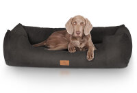 Knuffelwuff Hundebett Dreamline aus Velours Übergröße XXXL 155 x 105cm Schwarz