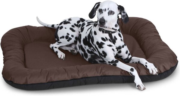 Knuffelwuff Wasserfestes In und Outdoor Hundebett Lucky aus Nylongewebe XL 90 x 75cm Braun