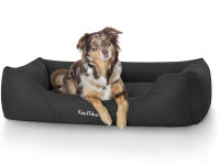 Knuffelwuff Hundebett Finlay aus Nylongewebe M-L 85 x 63cm Schwarz