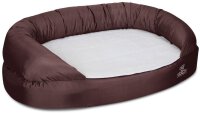 Knuffelwuff Orthopädisches Hundebett Jessy aus Nylongewebe XXL 135 x 85cm Braun