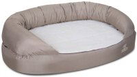 Knuffelwuff Orthopädisches Hundebett Jessy aus Nylongewebe M-L 100 x 65cm Beige