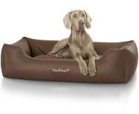 Knuffelwuff Kunstleder Hundebett Sidney M-L 85 x 63cm Braun