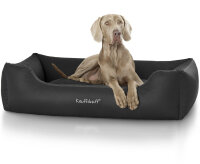 Knuffelwuff Kunstleder Hundebett Sidney M-L 85 x 63cm Schwarz