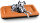 Knuffelwuff Wasserfestes In und Outdoor Hundebett Lucky Color Edition aus Nylongewebe XXL 120 x 85cm Orange