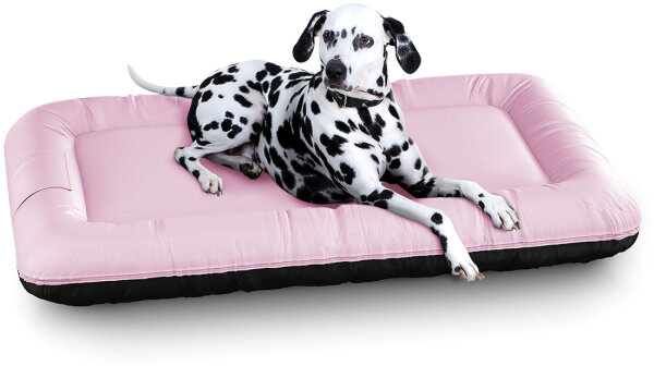 Knuffelwuff Wasserfestes In und Outdoor Hundebett Lucky Color Edition aus Nylongewebe XXL 120 x 85cm Rosa