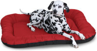 Knuffelwuff Wasserfestes In und Outdoor Hundebett Lucky aus Nylongewebe XXL 118 x 85cm Rot