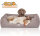 Knuffelwuff Orthopädisches Hundebett Wippo aus Velours mit Handwebcharakter M-L 85 x 63cm Grau