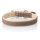 Knuffelwuff weiches Nubuk-Echtleder Hundehalsband Orlando Braun/Beige