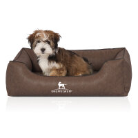 Knuffelwuff Hundebett Henderson aus marmoriertem Kunstleder