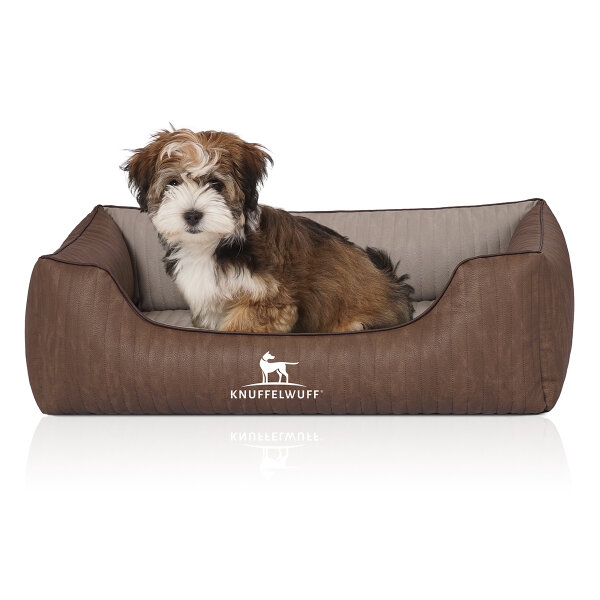 Knuffelwuff Orthopädisches Hundebett Outlander aus laser-gestepptem Kunstleder