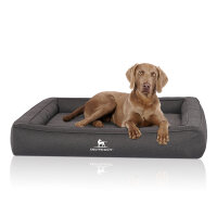 Knuffelwuff Orthopädisches Hundebett aus Velours mit...