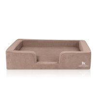 Knuffelwuff orthopädisches Hundebett mit Wendekissen aus Velours Bellamy
