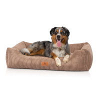 Knuffelwuff Hundebett aus Cord mit Handwebcharakter Olivia