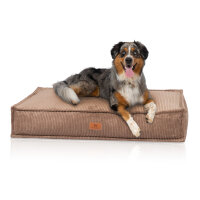 Knuffelwuff Hundekissen Lesedi aus Cord mit Handwebcharakter
