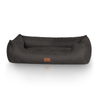 Knuffelwuff Hundebett Dreamline aus Velours XXL 120 x 85cm Schwarz