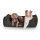 Knuffelwuff Hundebett Dreamline aus Velours XXL 120 x 85cm Schwarz