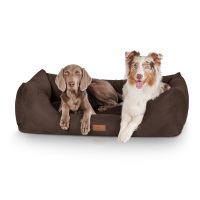 Knuffelwuff Hundebett Dreamline aus Velours XXL 120 x 85cm Braun