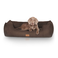 Knuffelwuff Hundebett Dreamline aus Velours XXL 120 x 85cm Braun
