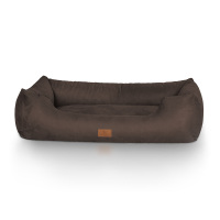 Knuffelwuff Hundebett Dreamline aus Velours XXL 120 x 85cm Braun