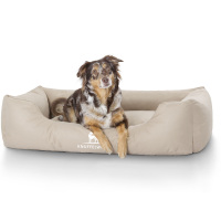 Knuffelwuff Hundebett Finlay aus Nylongewebe XXL 120 x 85cm Beige